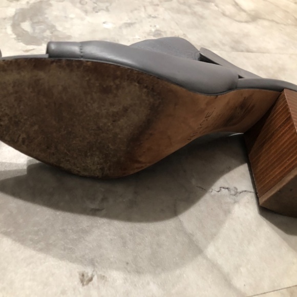 Vince Camuto gray wrap around ankle chunky heels - Picture 4 of 7